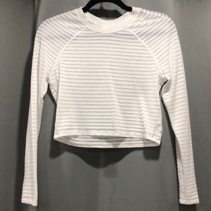 lululemon sheer ribbed long sleeve size 4 in white